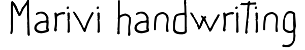 Marivi handwriting font preview
